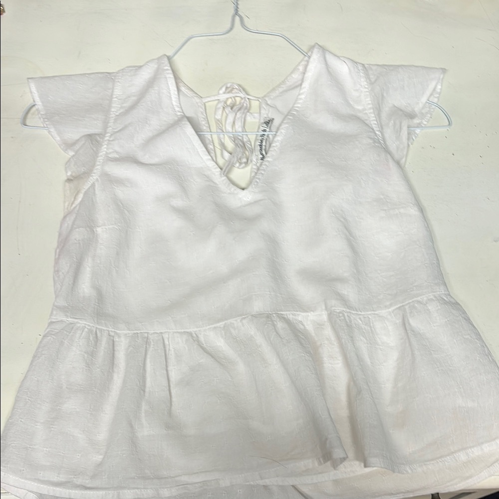 Abercrombie & Fitch Cream Tie-Back Top